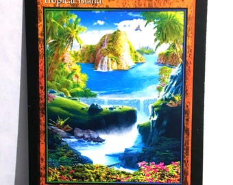 『MTG』デュアルランド ドイツ語  tropical   24 Tropical Island #2 Dual Land Proxy - Etsy