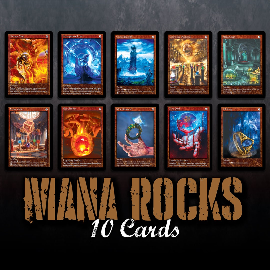 Mana Rocks Set - 10 Cards (custom Cards Altered Art) + 2 Bonus Cards - Etsy