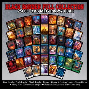MTG Proxy Cube Draft Kit | 240+ Black Bordered Cards with Custom Alternate Art