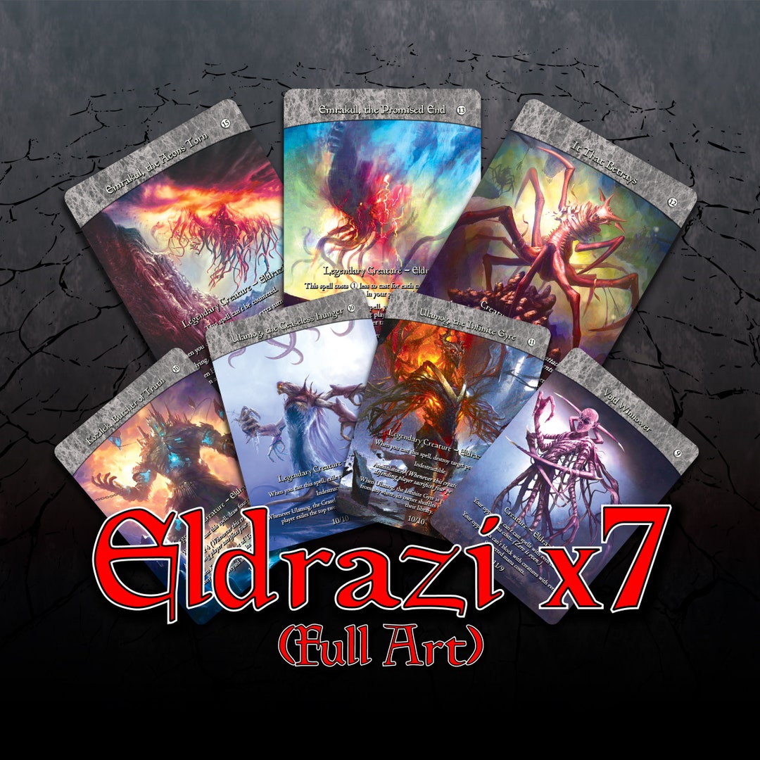 Full Art Eldrazi - 7 Card Bundle (custom Cards Alternate Art) + 2