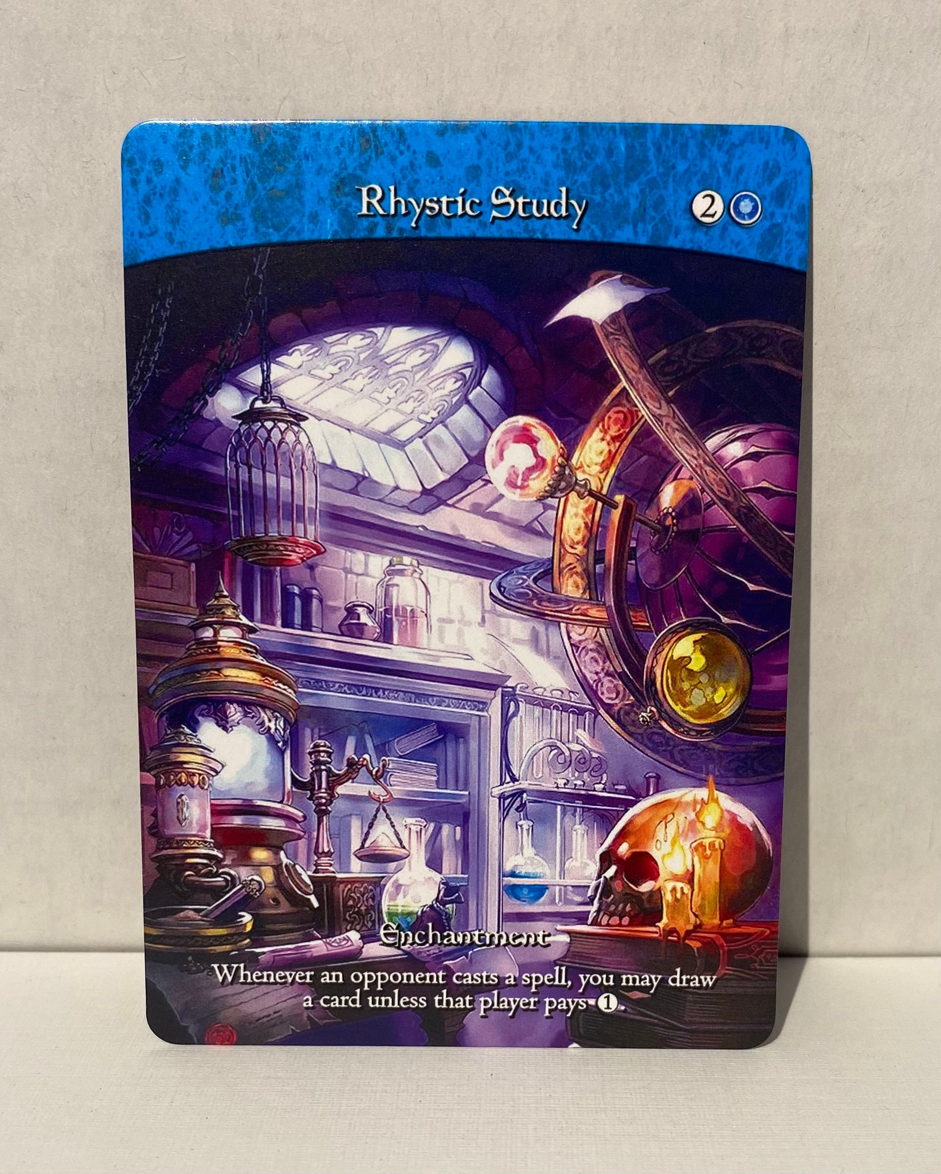 リスティックの研究 5枚セット Rhystic Study 5-pack Set (full Art) Custom Cards Altered Art