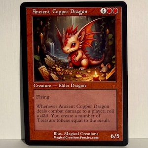 Dragón de Cobre Antiguo (Arte Alternativo de Carta Personalizada)