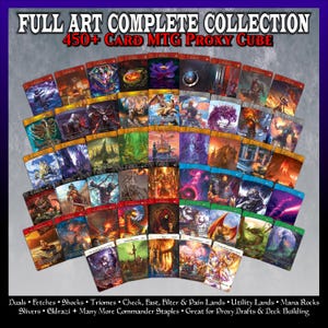 MTG Proxy Cube Draft Kit | 450+ Card Full Art Collection with Custom Alternate Art image 1