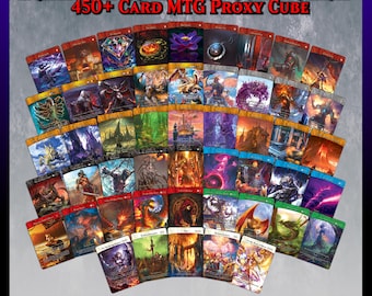 MTG Proxy Cube Draft Kit | 450+ Card Full Art Collection with Custom Alternate Art