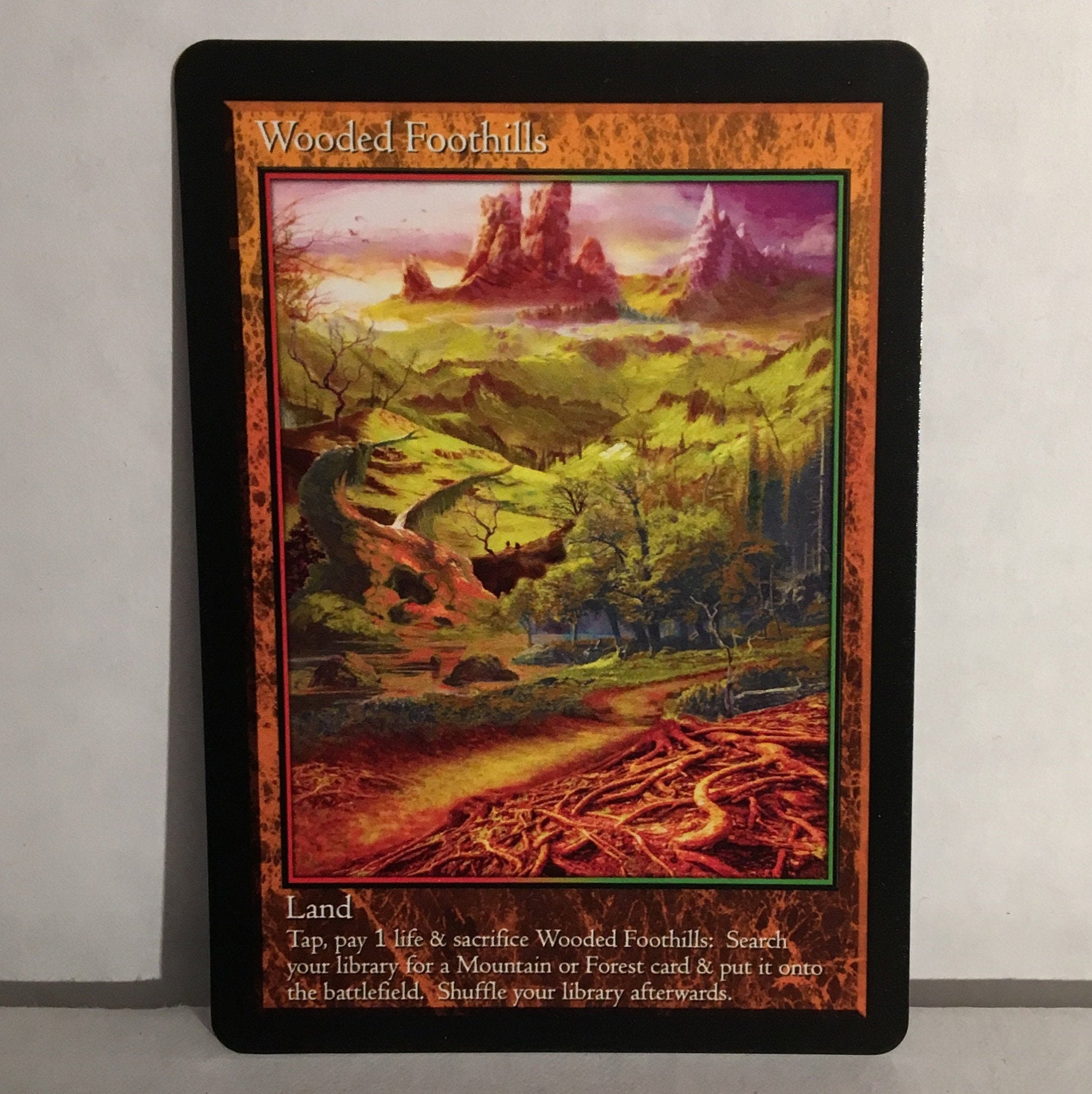 Magic: The Gathering – Wooded Foothills – Foil Expedition Land Card – Zendikar Rising - View #8