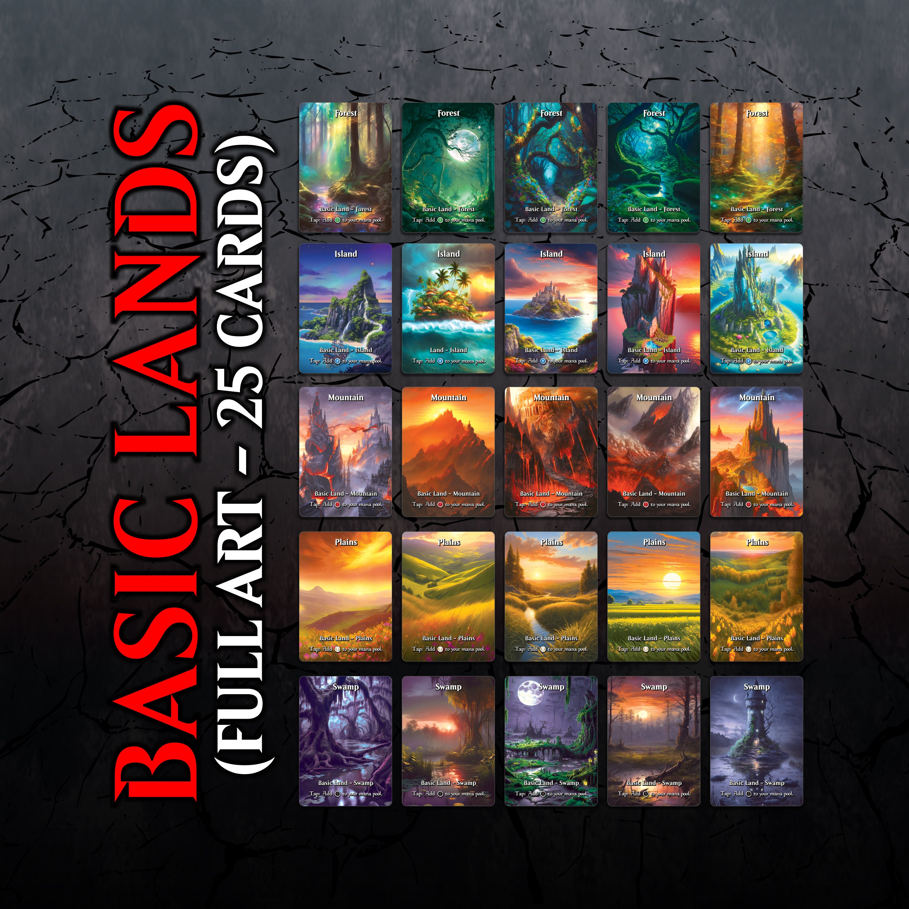 MTG Basic Land Pack (Magic The Gathering) - 25 Basic Swamps