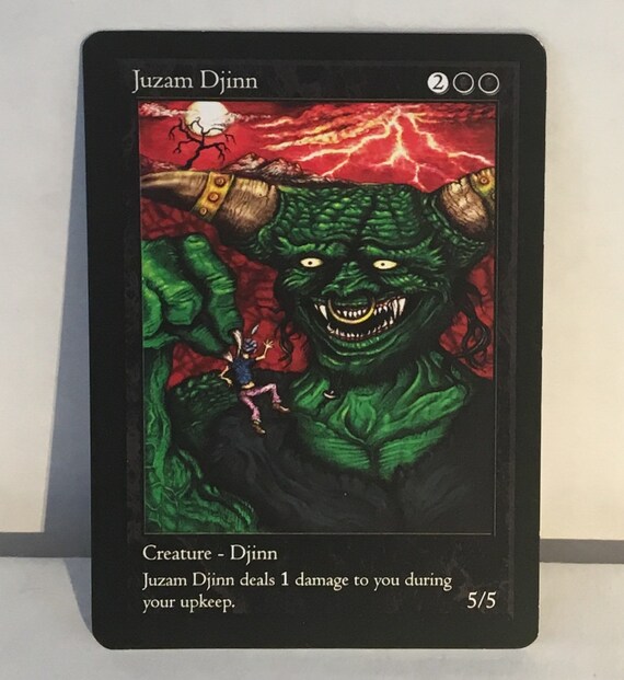 大判カード　Juzam Djinn MTG オーバーサイズ 大判カード Juzam Djinn MTG オーバーサイズ Amazon.co.jp: 大判