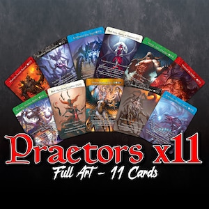 Prétors - Lot de 11 cartes (illustration complète) Cartes personnalisées Illustrations alternatives + 3 cartes bonus