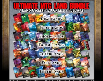 EDH Land Bundle | Dual Fetch Shock Triome Check Fast Filter Proxies With 10 Bonus Cards | For Commander MTG Decks