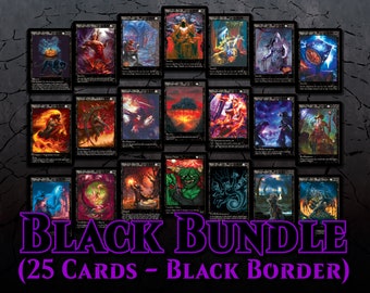 BLACK CARD BUNDLE (Alternate Art with Black Borders) 25 Cards