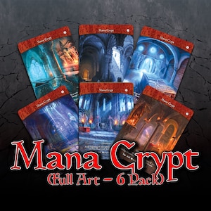 Paquete de 6 cartas de Mana Crypt (arte completo) Arte alterado + 2 cartas de bonificación
