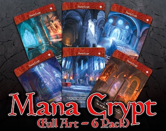 Mana Crypt 6-Pack Set (Full Art) Custom Cards Altered Art + 2 Bonus Cards