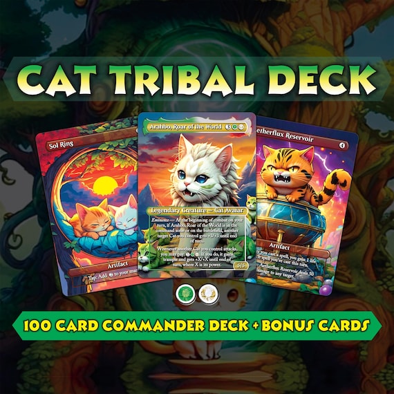mtg cat tribal commander deck Arahbo, Roar of the World CAT TRIBAL Kaheera Companion Magic MTG Commander  Deck