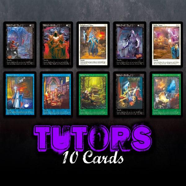 Set of 10 Tutors (Custom Cards Alternate Art) Tutor Series + 2 Bonus Cards