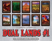 DUAL LANDS Set #1 - Set of 10 MTG Proxy Dual Lands for