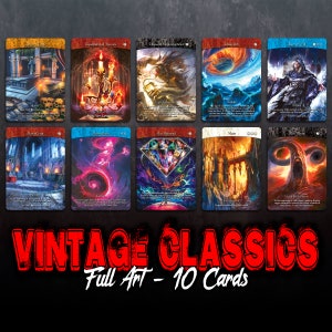 Full Art Vintage Classics - 10 Card Bundle (Custom Cards Alternate Art) + 2 Bonus Cards