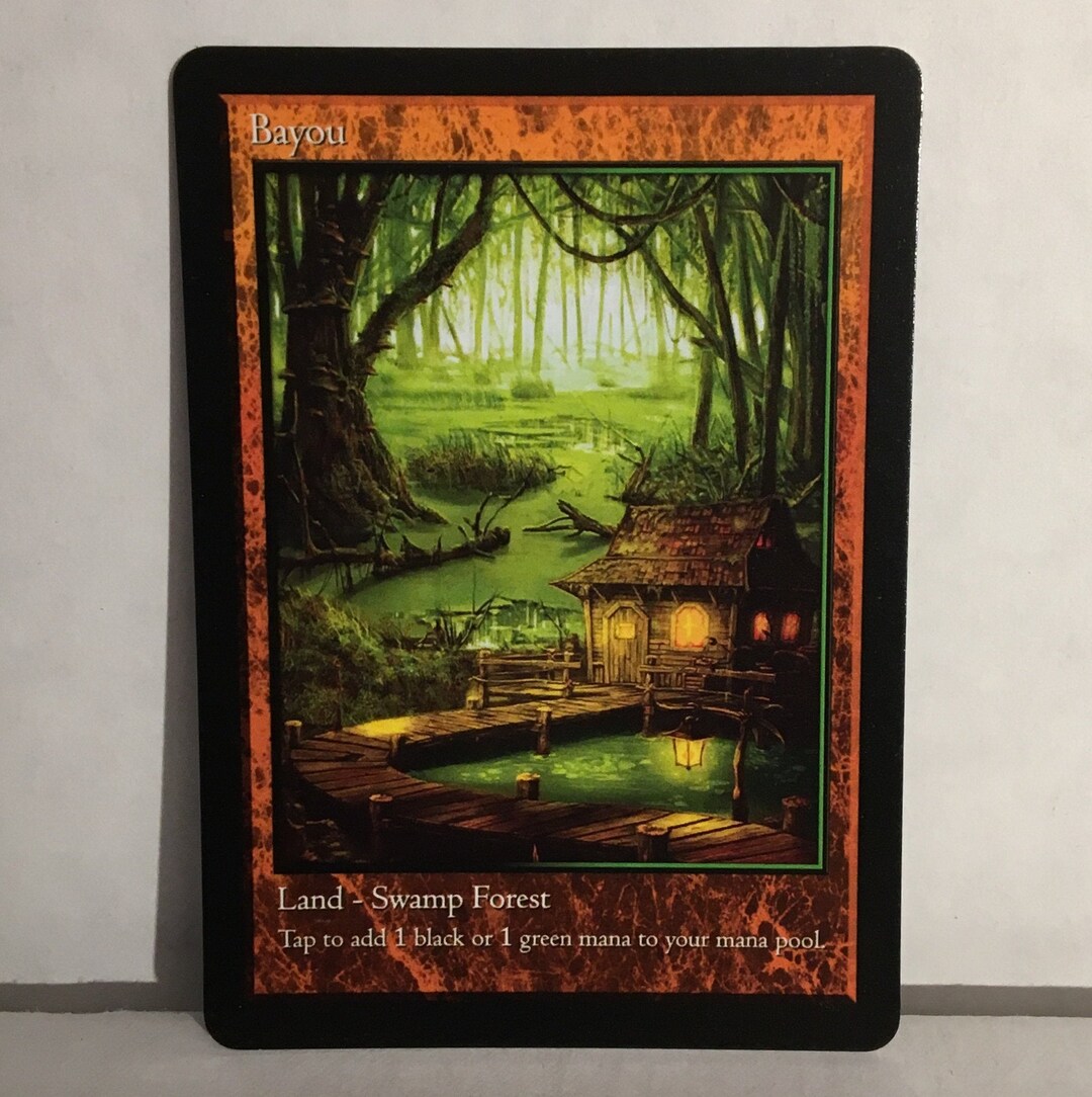 『MTG』デュアルランド　bayou MTG Bayou Dual Land Style Card For EDH and Playtest | eBay