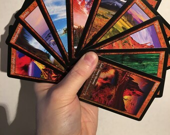 DUAL LANDS Set #1 - Set of 10 MTG Proxy Dual Lands for Commander