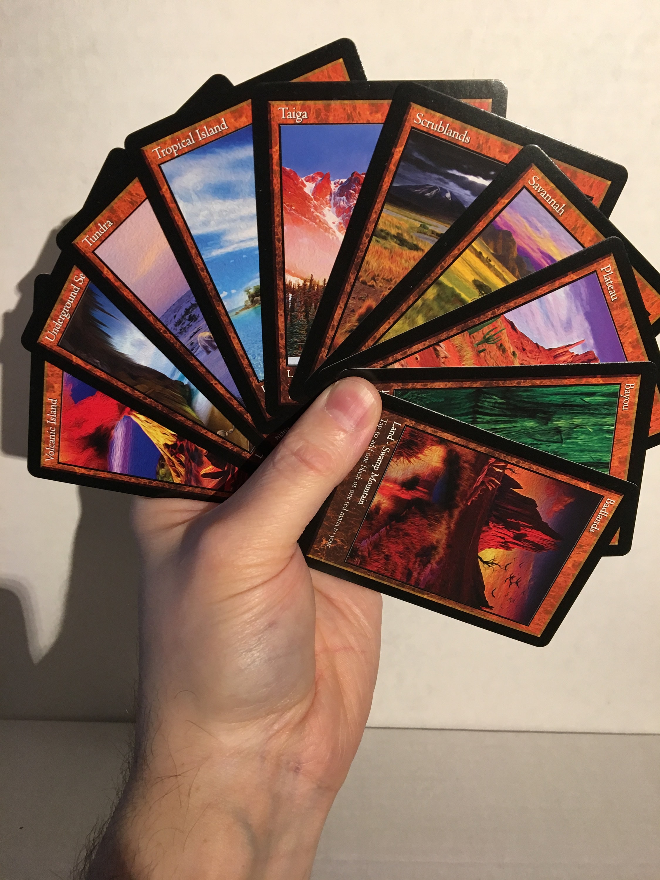 DUAL LANDS Set #1 - Set of 10 MTG Proxy Dual Lands for DUAL LANDS Set #1 - Set of 10 MTG Proxy Dual Lands for