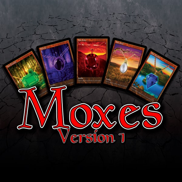 Set of Moxes (Power 9) (V.1) Custom Cards Altered Art