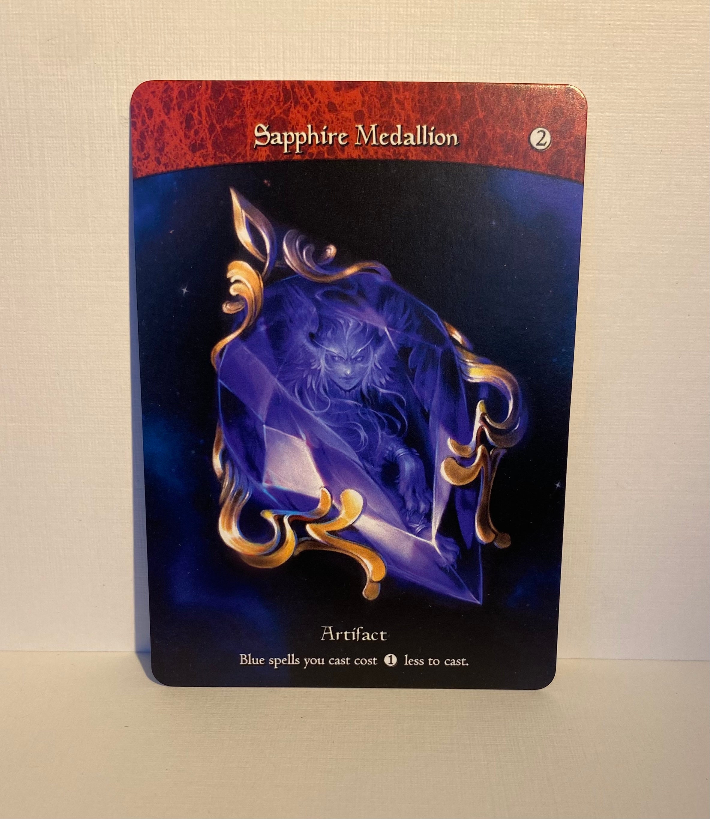 medallion cards mtg Magic The Gathering - Ruby (Artifact, 265/337) Modern Horizons 3 (MH3) #348 Illustrated by Martina Pilcerova Magic Sapphire Medallion (Foil-Etched)