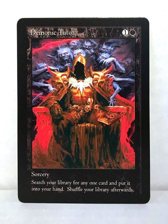 Demonic Tutor Proxy - Etsy