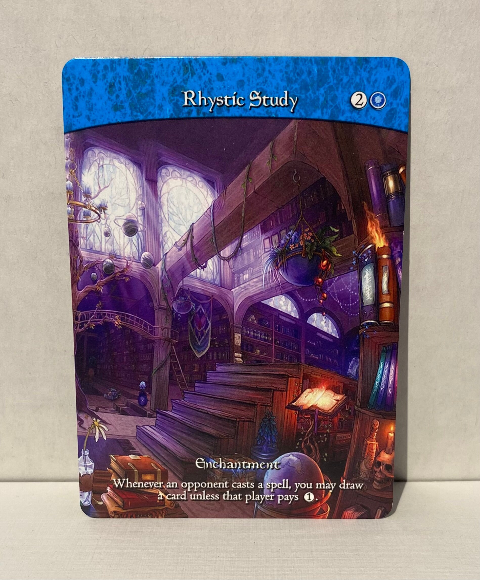 Rhystic Study 5-pack Set (full Art) Custom Cards Altered Art