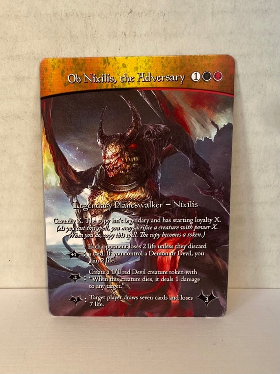 Ob Nixilis the Adversary custom Card Alternate Full Art Etsy