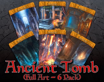 Ancient Tomb 6-Pack Set (Full Art) Custom Cards Altered Art + 2 Bonus Cards