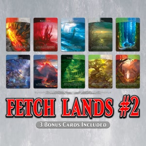 DUAL LANDS Set #2 - Set of 10 MTG Proxy Dual Lands for Commander