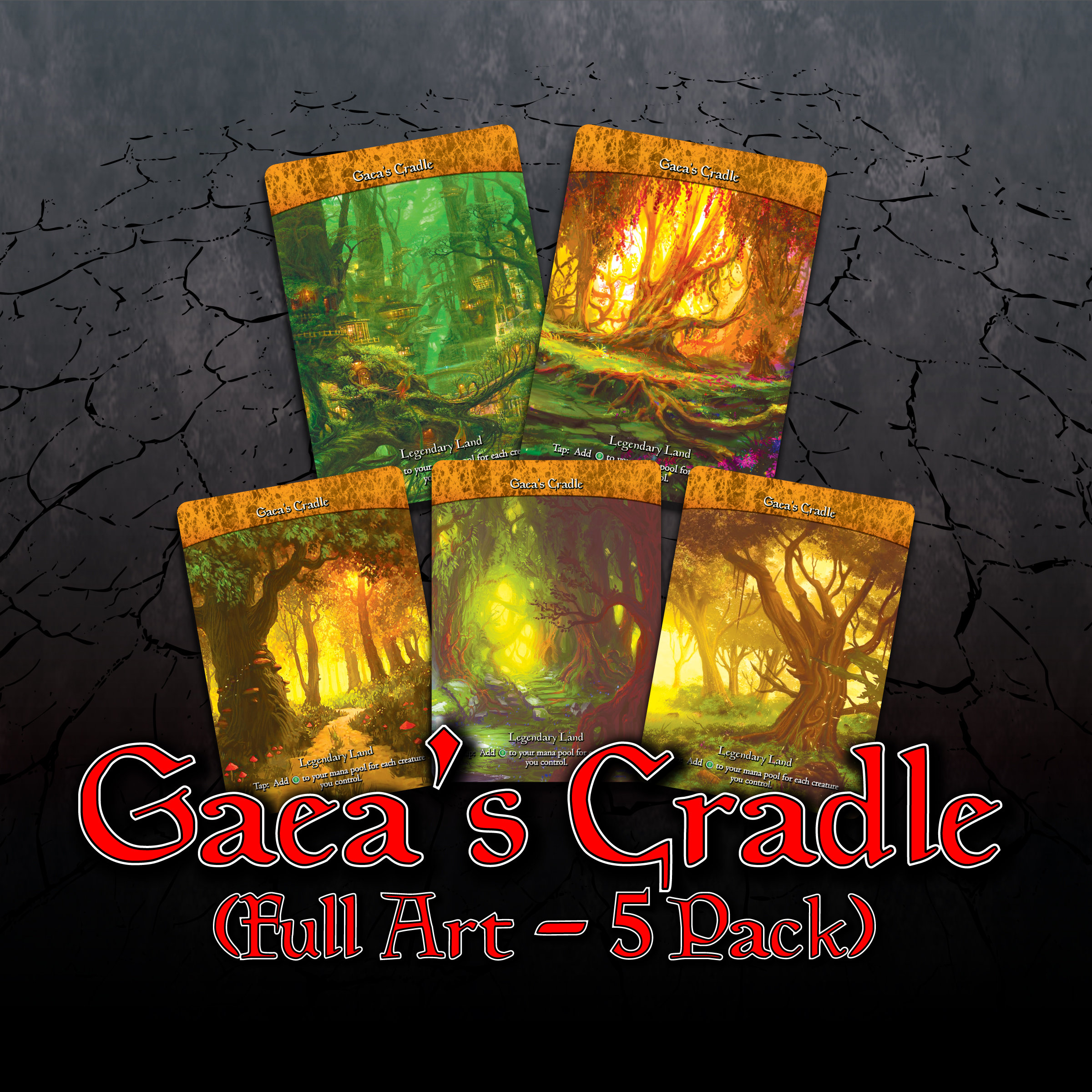 Gaea's Cradle 5-pack Set (full Art) Custom Cards Altered Art - Etsy