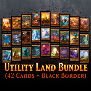 UTILITY LAND BUNDLE (Alternate Art with Black Borders) 42 Cards