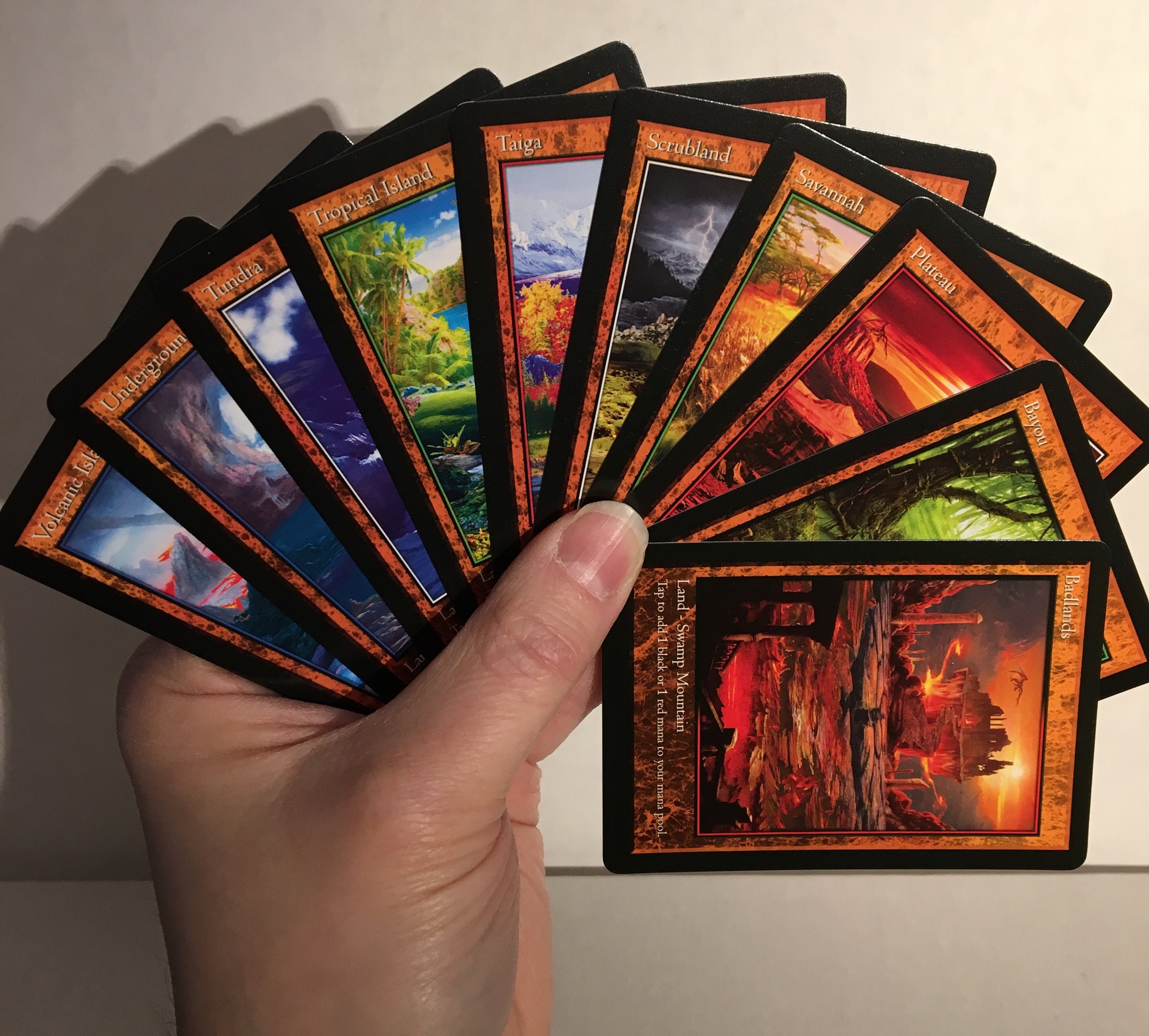 DUAL LANDS Set #2 - Set of 10 MTG Proxy Dual Lands for DUAL LANDS Set #2 - Set of 10 MTG Proxy Dual Lands for