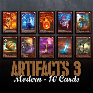 Artefacts (moderne) lot de 10 (cartes personnalisées art modifié) + 2 cartes bonus