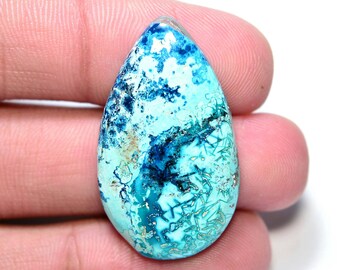 36x27x7 MM AAA+++ Quality Best Design Oval Shape Azurite Malachite Cabochon 85.45 Crt. Azurite Loose Stone Jewelry Gemstone