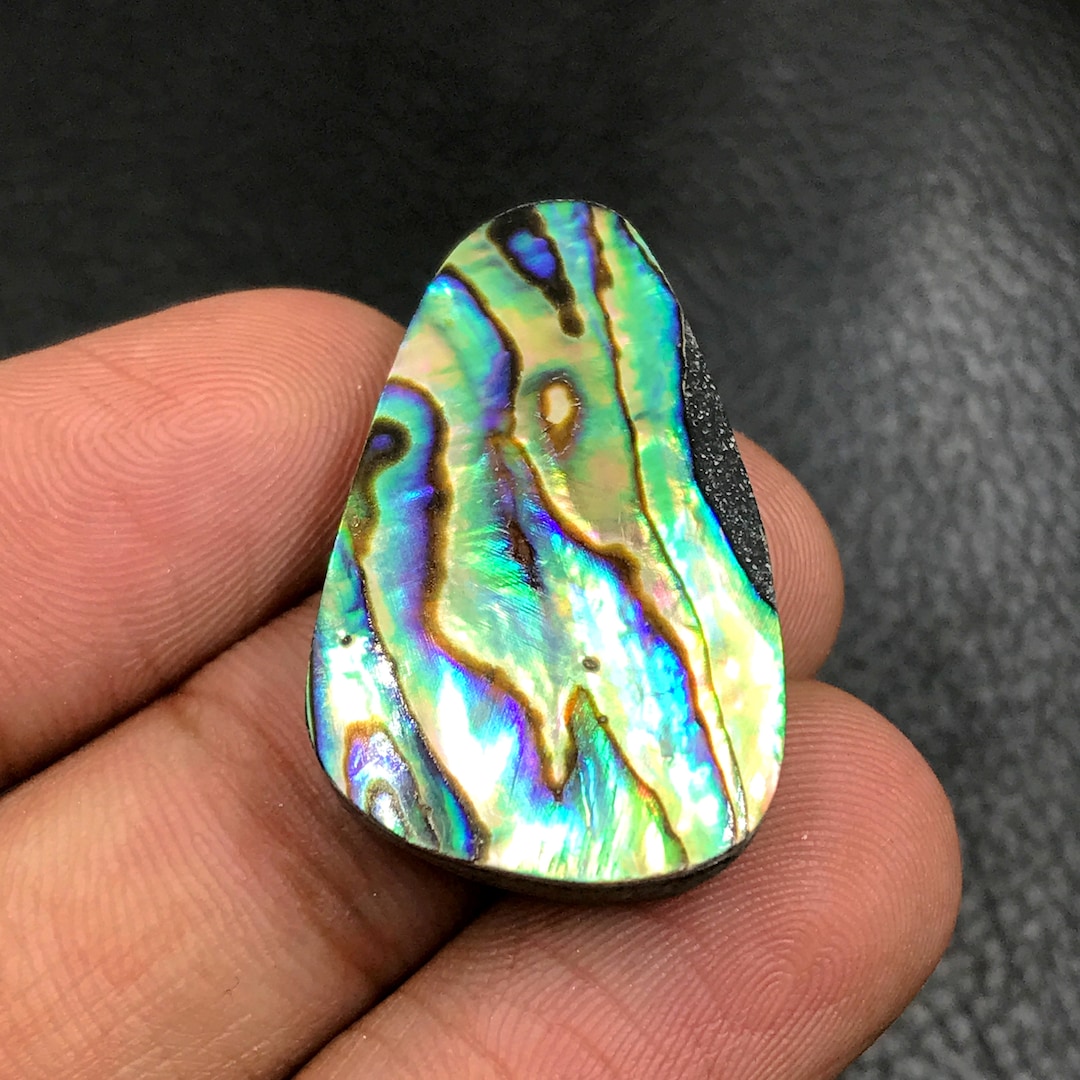 Abalone Shell Cabochon...freeform Cabochon...31x18x5 Mm...25 Cts...a# ...
