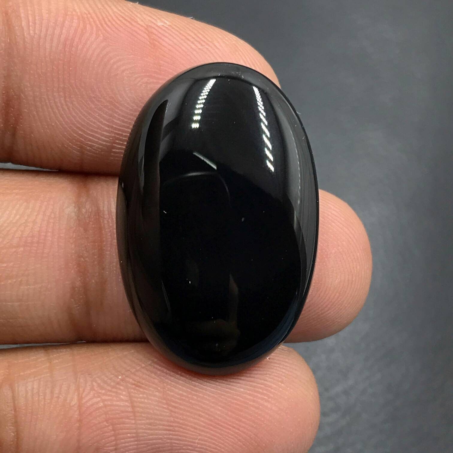 Black Onyx Cabochonoval Cabochon27x18x7 Mm26 Cts