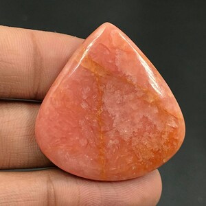 Rhodochrosite Cabochon...Pear Cabochon...37x35x5 mm...70 Cts...A#k5927