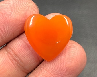 Carnelian Cabochon...Heart Cabochon...19x19x4 mm...11 Cts...A#M5778