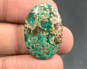 Chrysocolla Cabochon...Ovale Cabochon...26x18x6 mm...21 Cts...A#H3665