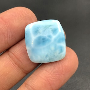 Larimar Cabochon... Cushion Cabochon...19x19x4 mm...15 Cts...A#N8163