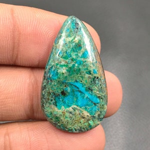 Chrysocolla Cabochon...Pear Cabochon...31x19x7 mm...31 Cts...A#H3675