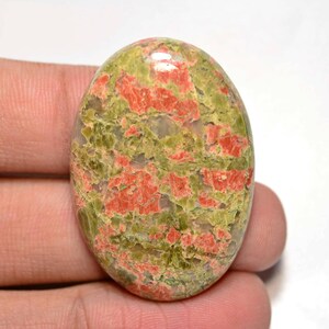 Cabochon en Unakite...Cabochon ovale...38x26x6mm...54Cts...#i3235