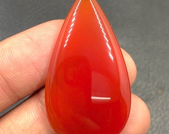 Carnelian Cabochon...Pear Cabochon...41x23x5 mm...36 Cts...A#M5762