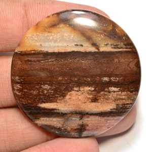 Cabochon en jaspe Outback... Cabochon rond...40x5mm...69Cts...#i1244