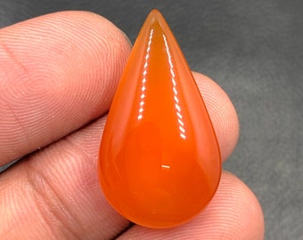 Carnelian Cabochon...Pear Cabochon...28x16x6 mm...18 Cts...A#M5768