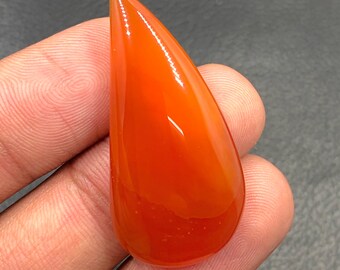 Carnelian Cabochon...Freeform Cabochon...39x19x7 mm...33 Cts...A#M5787