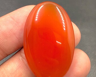 Carnelian Cabochon...Oval Cabochon...34x22x6 mm...40 Cts...A#M5754