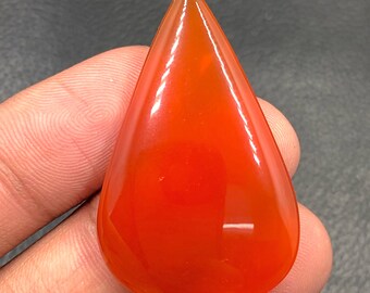 Carnelian Cabochon...Pear Cabochon...41x25x6 mm...41 Cts...A#M5761