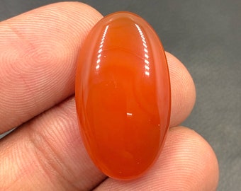 Carnelian Cabochon...Oval Cabochon...27x15x6 mm...19 Cts...A#M5758